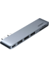 USB-хаб UGREEN CM251 2xUSB-C to 3xUSB 3.0 + SD/TF + PD 100W – Gray